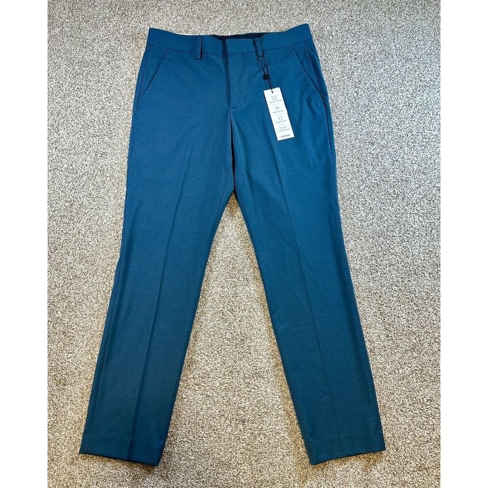 NWT Express Extra Slim Hyper Stretch Dress Pants Men's 28/30 Blue